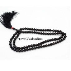 Black Aqeeq Tasbeeh - 10 mm - Stone Tasbeeh - Zikr - 100 Beads Black Aqeeq Tasbeeh - 10 mm - Stone Tasbeeh - Zikr - 100 Beads