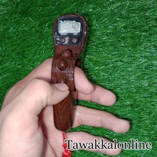 Digital Tally Counter with LED Lights - Digital Tasbeeh - Resettable - 2058 - Dark Brown