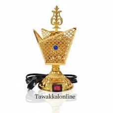 Electric Incense Burner - Bakhoor Burner - Golden Electric Bakhoor Burner for Fragrance - Looban Burner Electric Incense Burner - Bakhoor Burner - Golden Electric Bakhoor Burner for Fragrance - Looban Burner