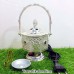 Bakhoor Burner - Bakhoor Electric Burner - Bakhoor Coal Burner - 2 in 1 Burner - Basket Shape Burner - rn022s Silver 