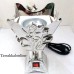 Bakhoor Burner - New Bakhoor Flower Burner - Bakhoor Metal Burner - Bakhoor Electric Burner - Silver