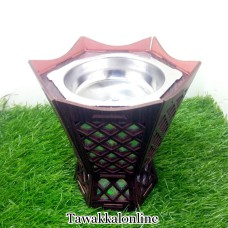 BAKHOOR BURNER - CHARCOAL BAKHOOR BURNER - BURNER FOR LOOBAN - FRAGRANCE BURNER - WOODEN BAKHOOR BURNER