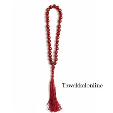 Aqeeq Stone- 33 Beads Tasbih 10mm -Zikr-Tasbeeh-Aqeeq Stones Aqeeq Stone- 33 Beads Tasbih 10mm -Zikr-Tasbeeh-Aqeeq Stones