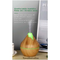 Aroma oil diffuser  - 350ML USB - Wood Shape Electric Humidifier Ultrasonic Air Humidifier Mini Aromatherapy LED light mist maker for home