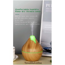 Aroma oil diffuser  - 350ML USB - Wood Shape Electric Humidifier Ultrasonic Air Humidifier Mini Aromatherapy LED light mist maker for home
