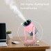 Starry Sky 280ml Top Humidifier with Starry Sky Night Light, USB Quiet Cool Mist Humidifier for Bedroom, Office, Car, 4-8 Hours Runtime with Continuous or Intermittent Mist (Pink)