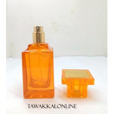 50 ML Empty Glass Perfume Spray Bottle-Unique Colours-Good Quality- orange