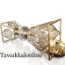 Luxury Gold Oud Bakhoor Burner – Crystal Studded Metallic Charcoal Incense Holder with Perforated Charcoal Tray - Non Electric Burner