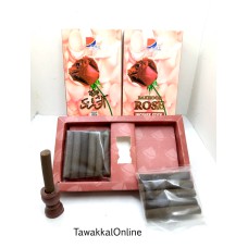 Bakhoor Sticks (ROSE)- 12 Bakhoor Sticks with Small Stand- For Fragrance- Gulab