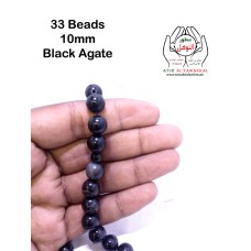 Tasbeeh Black Aqeeq stones 10mm